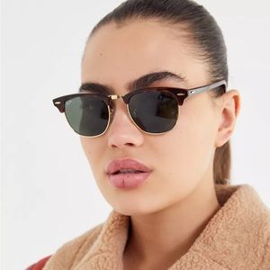 RAYBAN Ray-Ban Classic Clubmaster Sunglasses IN BROWN MULTI - MODEL RB3016 W0366